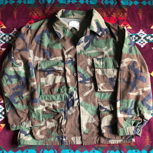 Vintage Other - 1979 Rare Authentic Military Camo Jacket Large